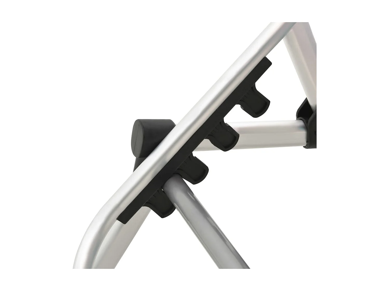 Chaise longue pliable extra haute pour seniors Gris Aluminium