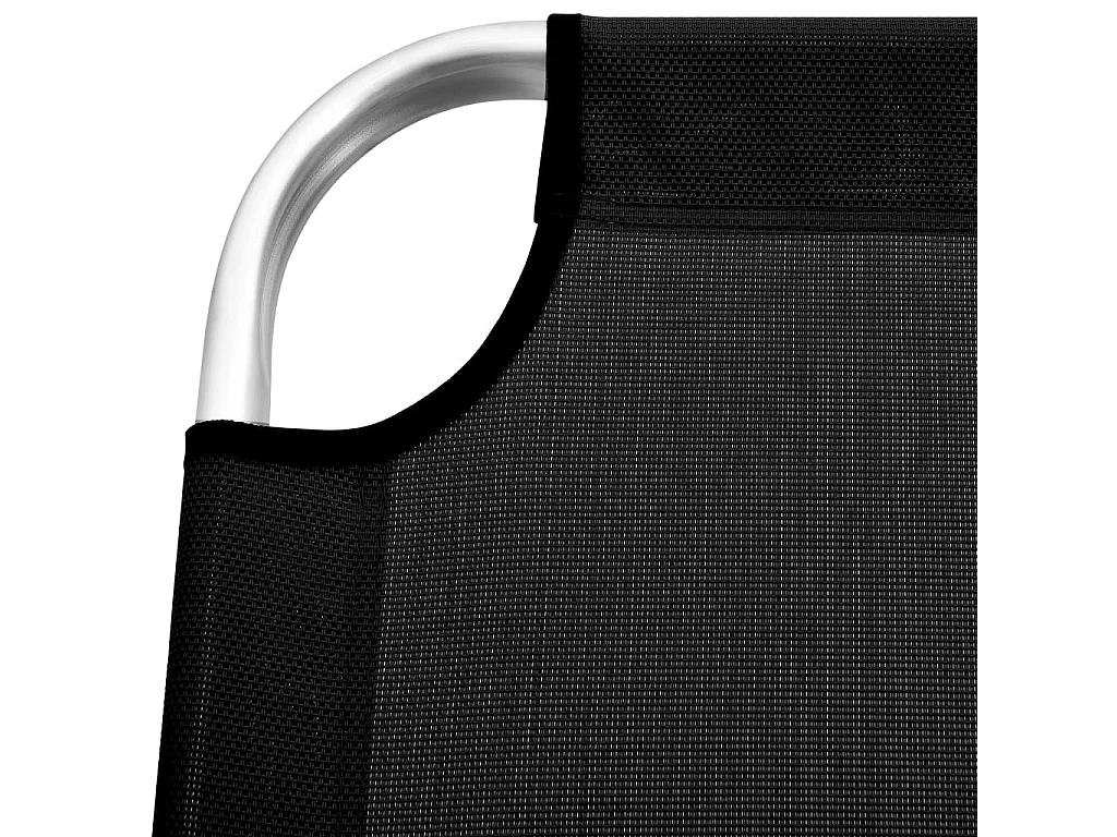 Ligbed extra hoog inklapbaar senior aluminium zwart