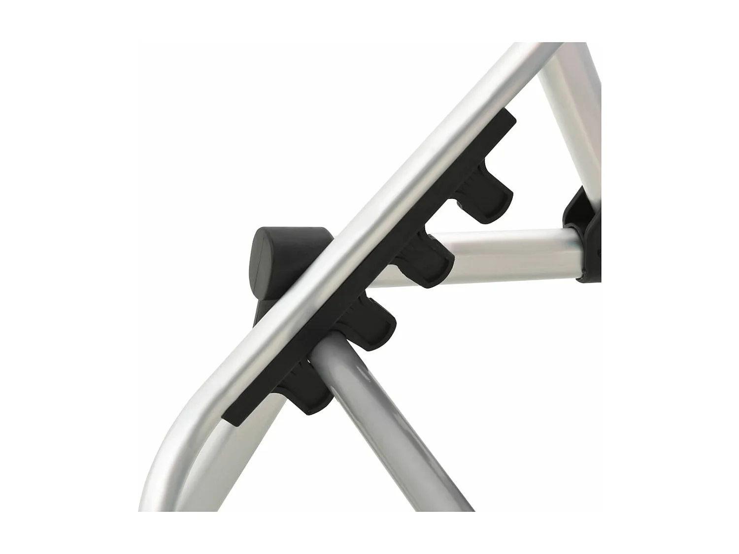 Ligbed extra hoog inklapbaar senior aluminium zwart