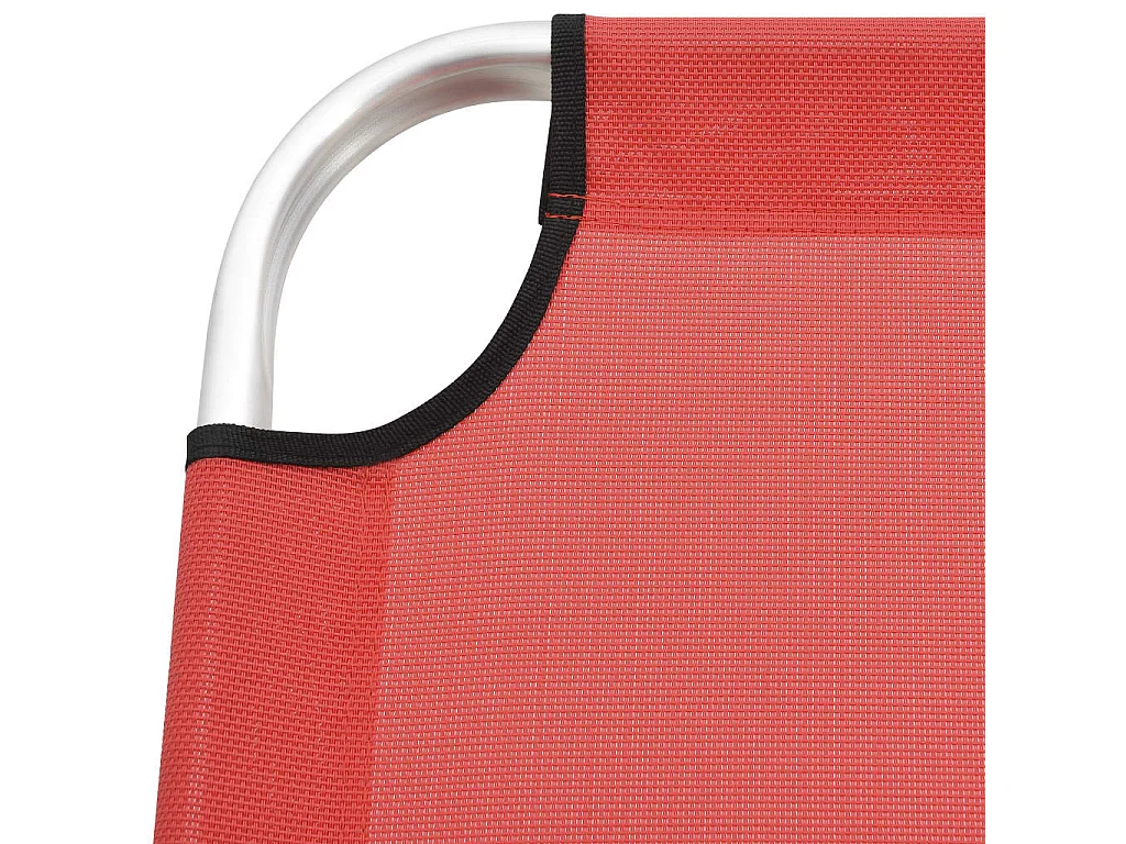 Espreguiçadeira dobrável extra alta idosos alumínio vermelho