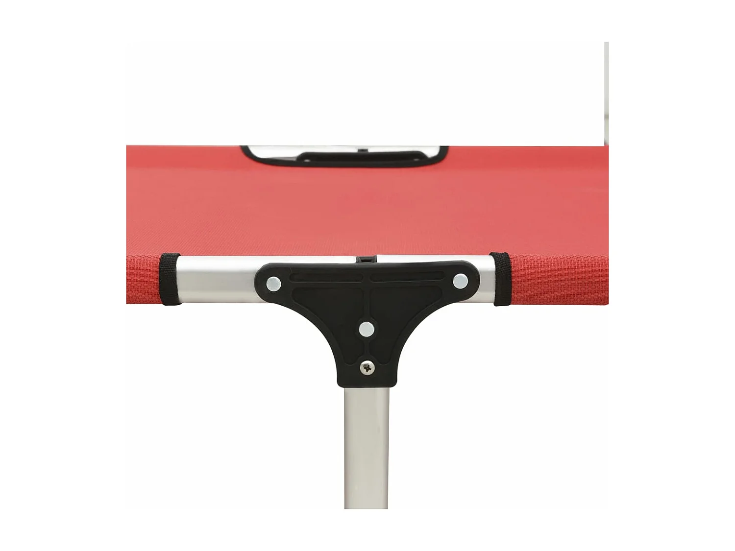 Espreguiçadeira dobrável extra alta idosos alumínio vermelho