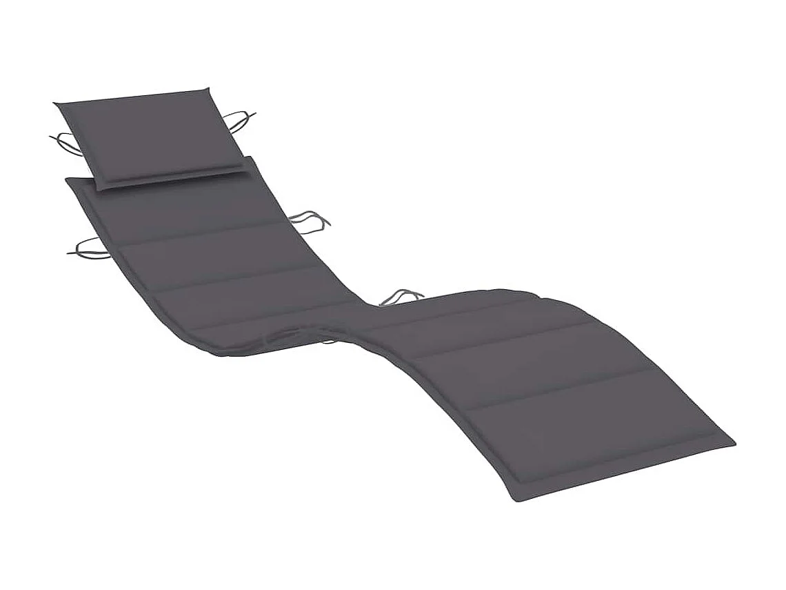 Lettino Prendisole a Dondolo con Cuscino in Massello di Teak