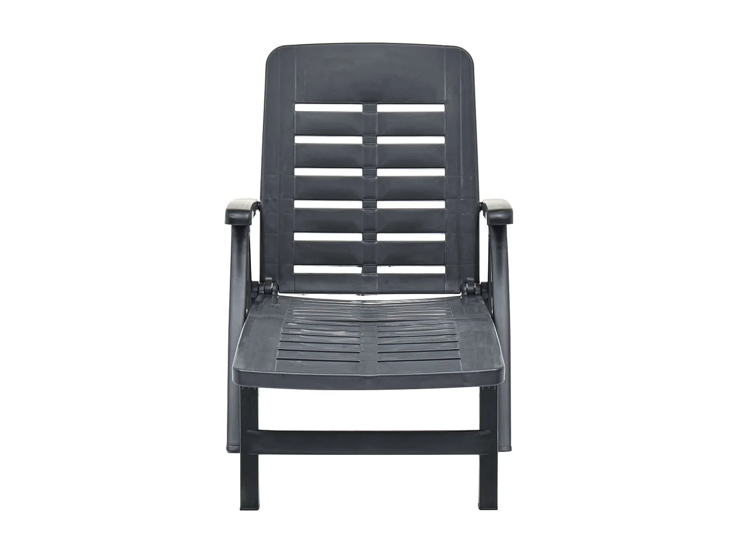 Chaise longue pliable Plastique Anthracite