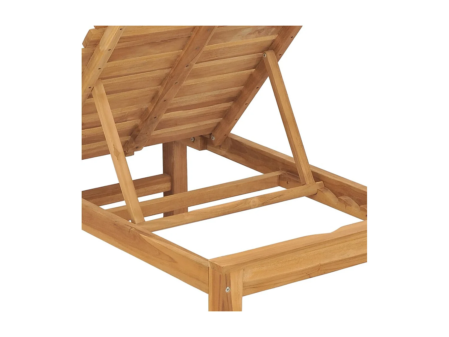 Chaises longues lot de 2 Bois de teck solide