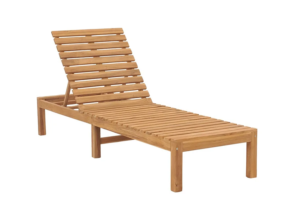 Sonnenliegen 2 Stk. Massivholz Teak