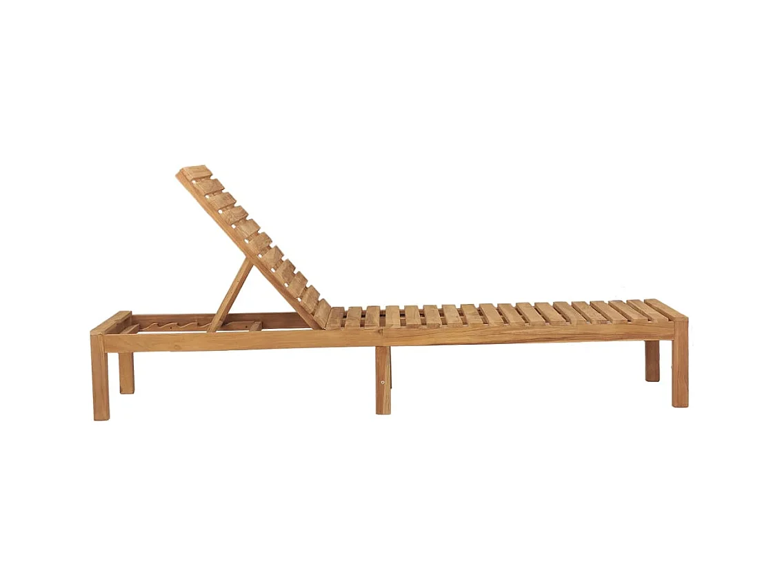 Sonnenliegen 2 Stk. Massivholz Teak