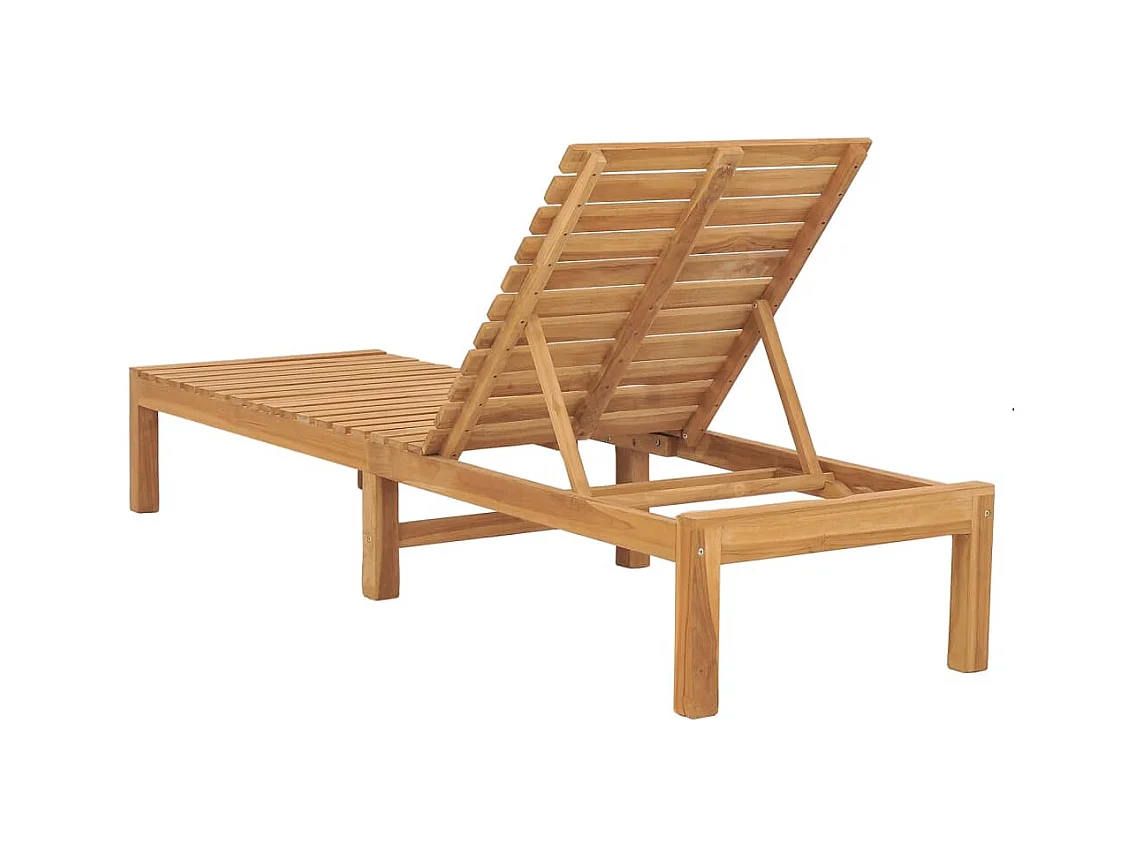 Sonnenliegen 2 Stk. Massivholz Teak