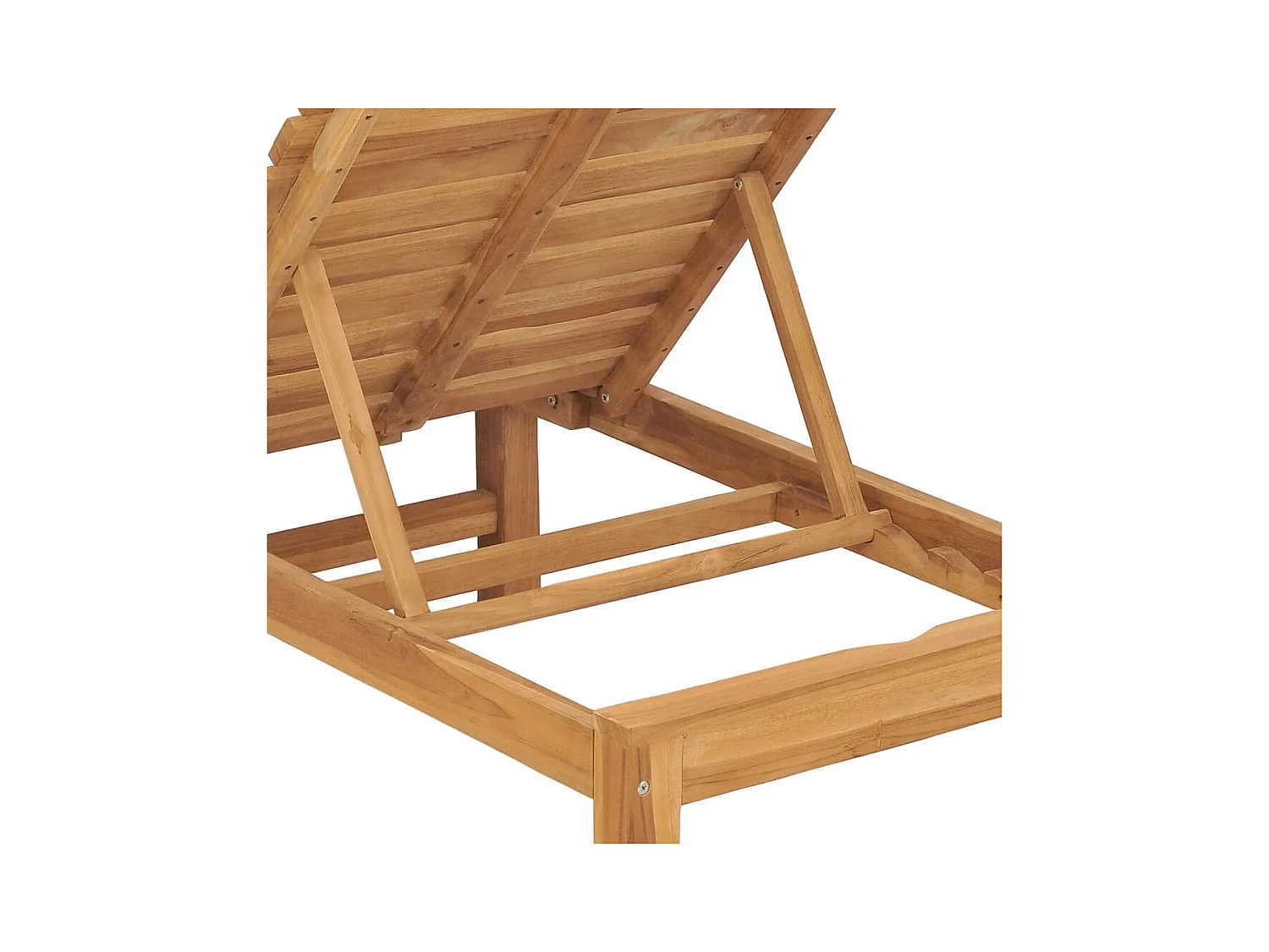 Sonnenliegen 2 Stk. Massivholz Teak