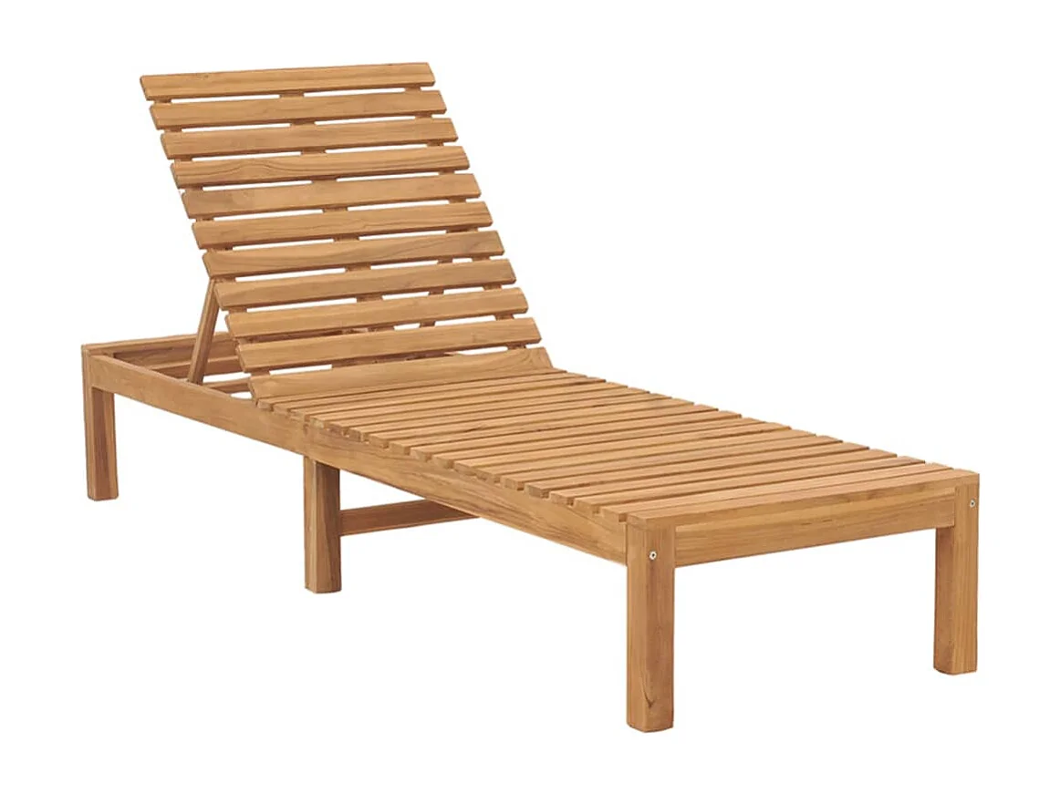 Sonnenliegen 2 Stk. Massivholz Teak