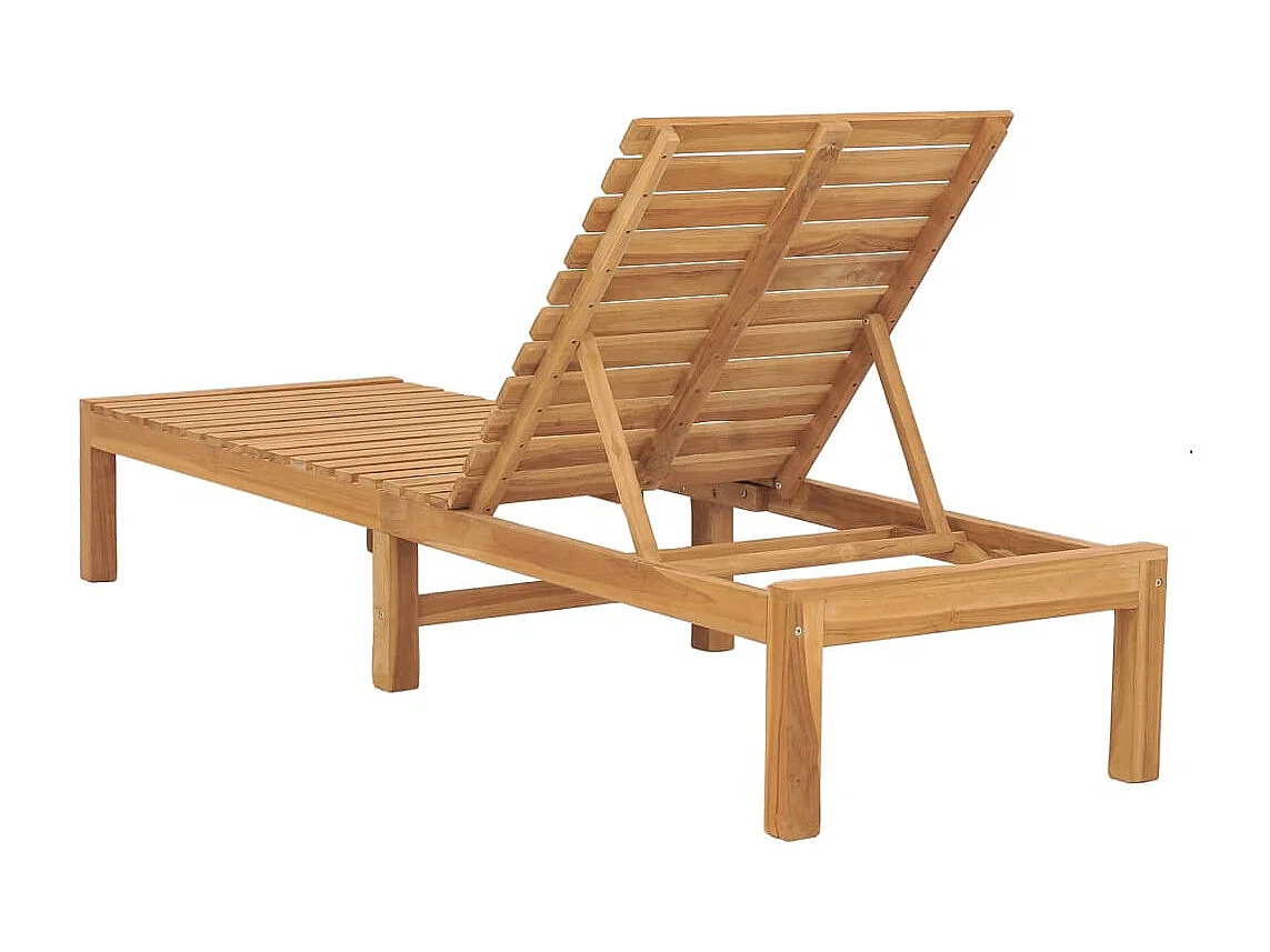 Sonnenliegen 2 Stk. Massivholz Teak