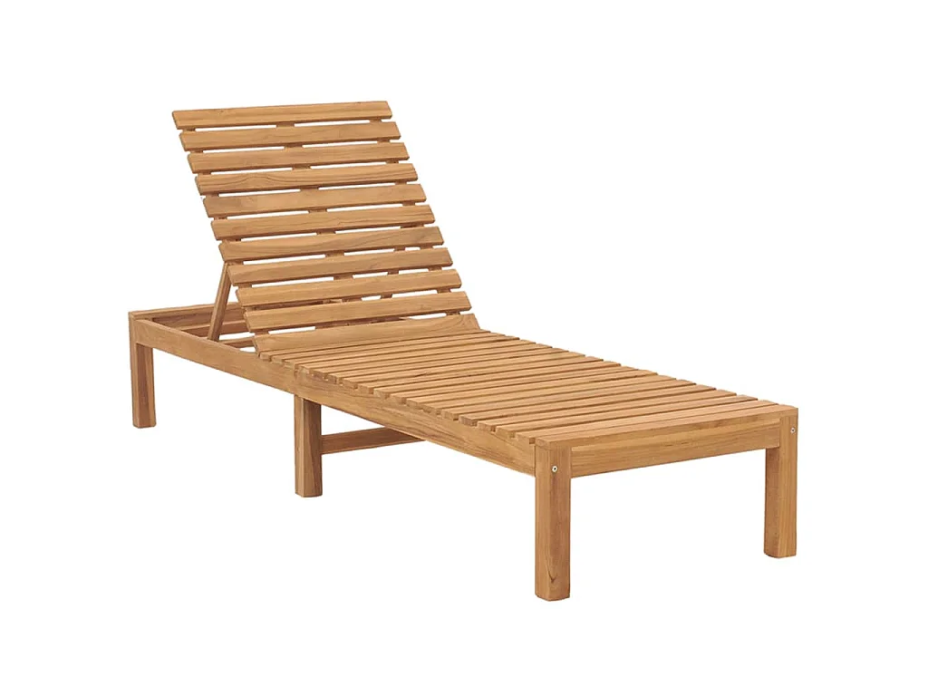 Sonnenliegen 2 Stk. Massivholz Teak