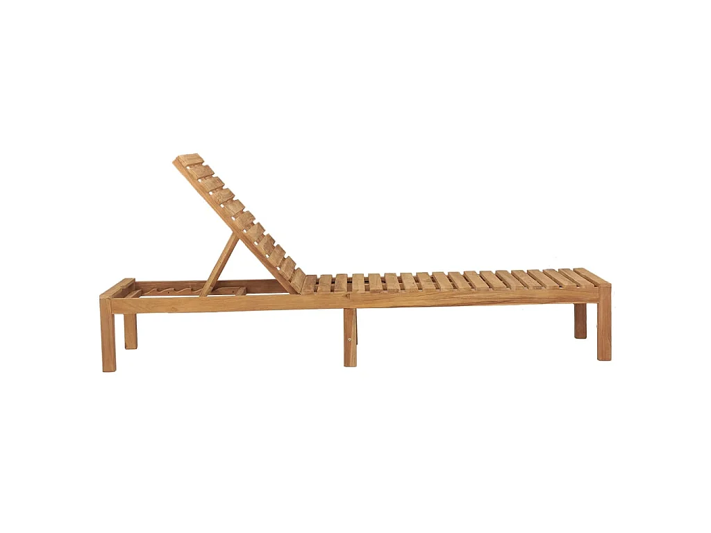 Sonnenliegen 2 Stk. Massivholz Teak