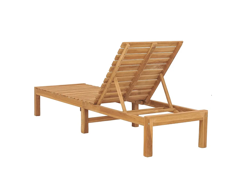 Sonnenliegen 2 Stk. Massivholz Teak