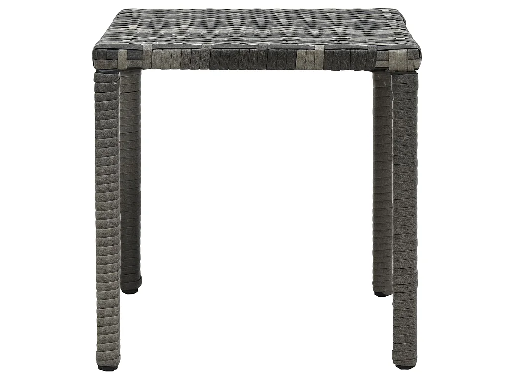 Lettini Prendisole con Tavolino in Polyrattan Antracite