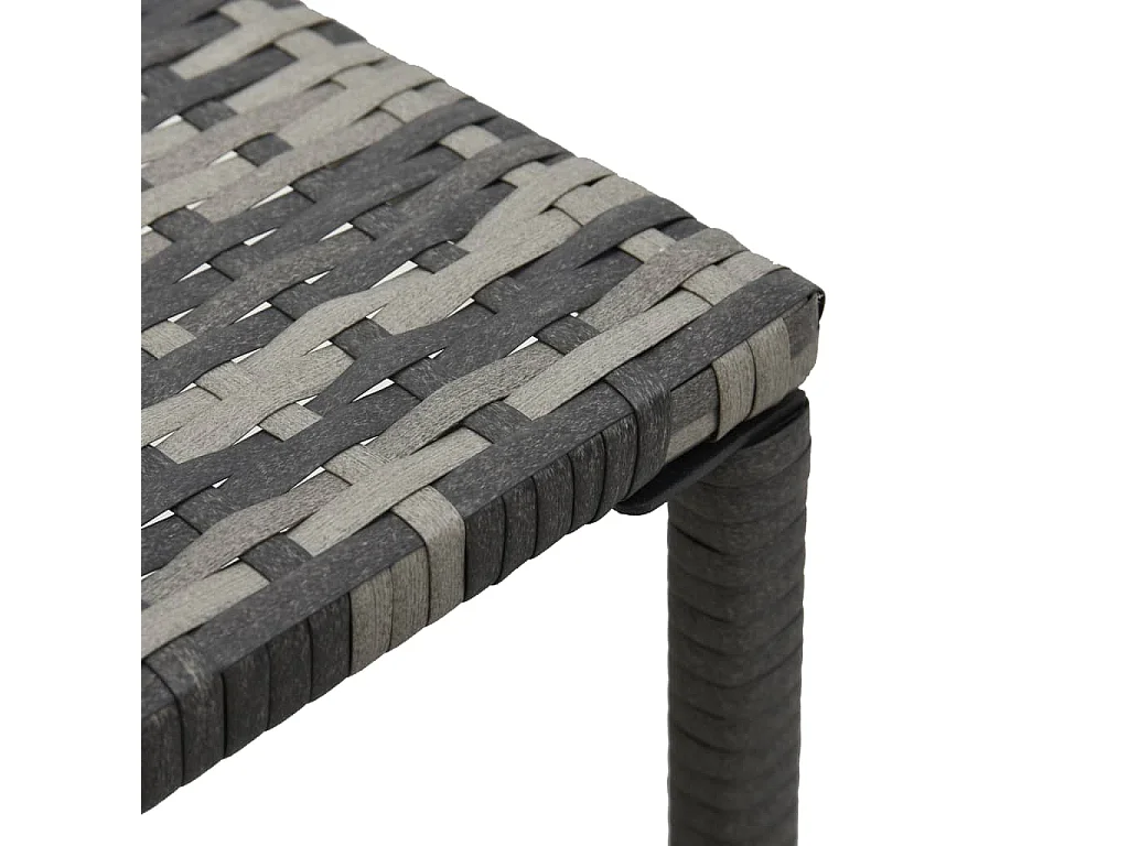 Lettini Prendisole con Tavolino in Polyrattan Antracite