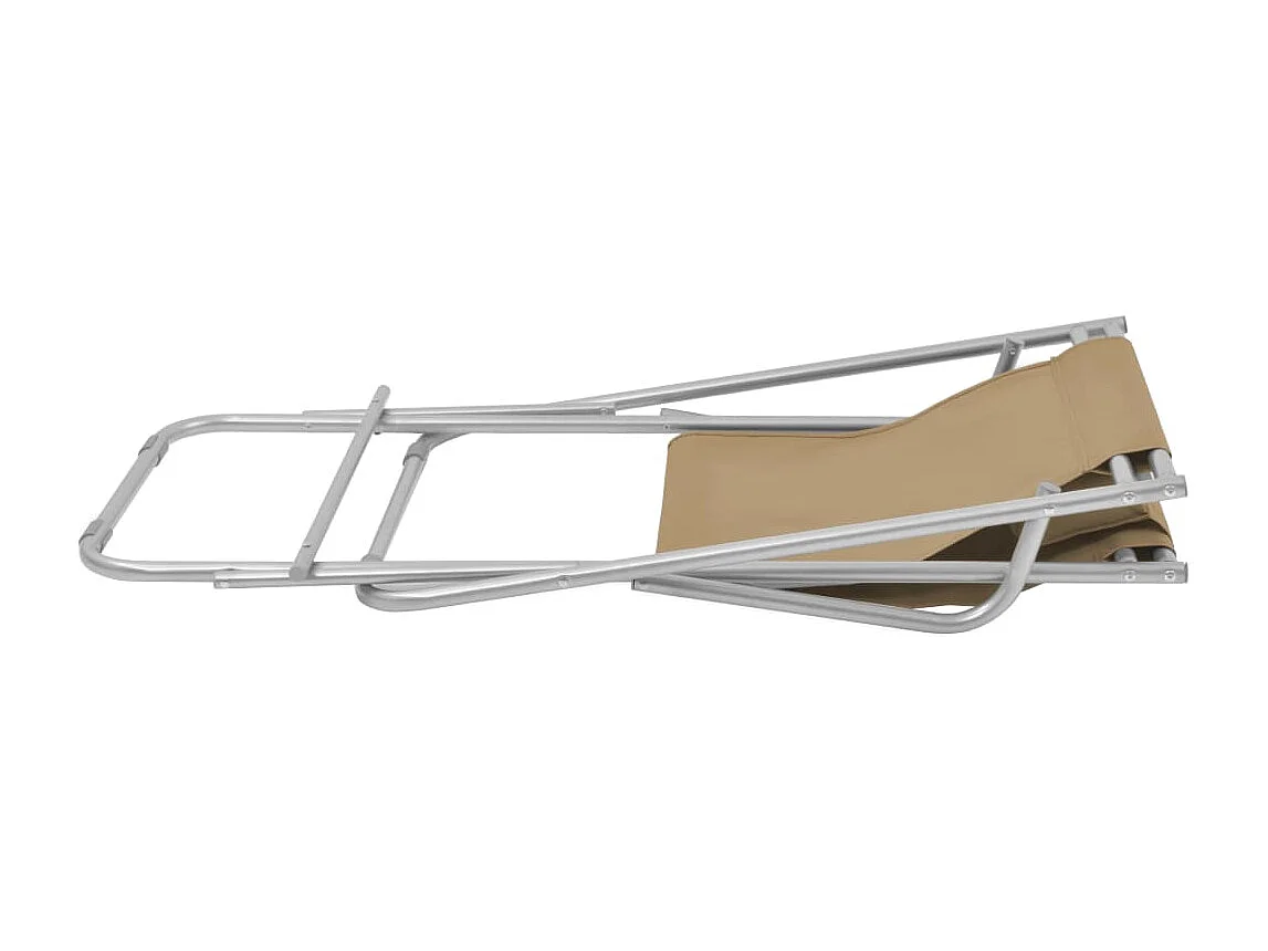 Chaises inclinables de terrasse lot de2 Acier Taupe