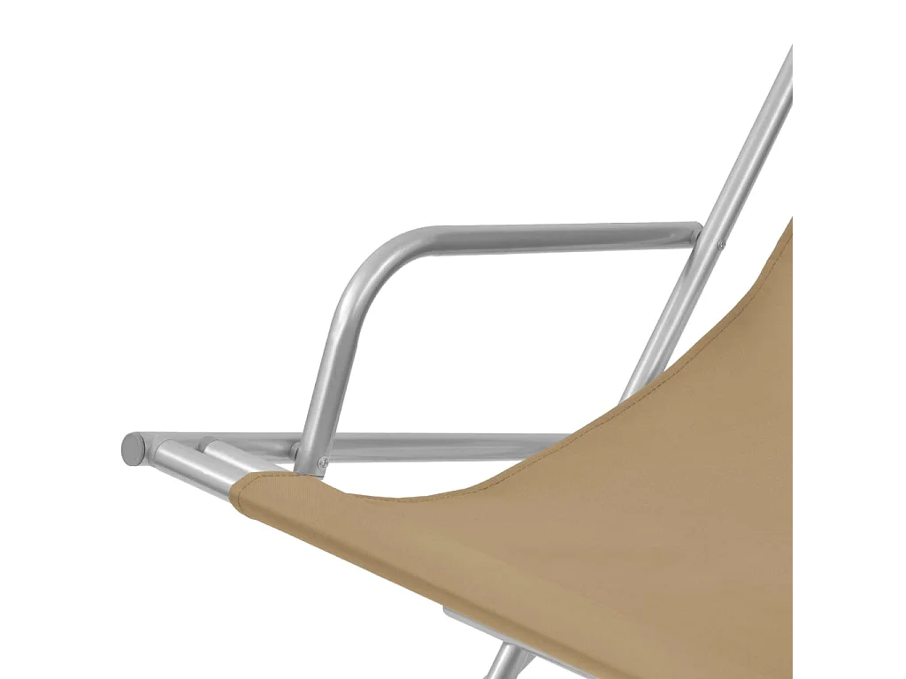 Chaises inclinables de terrasse lot de2 Acier Taupe
