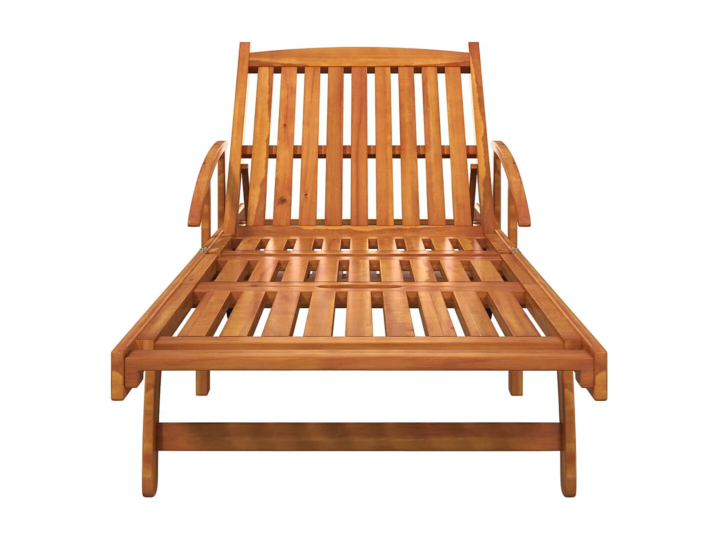 Chaises longues lot de 2 Bois d'acacia solide