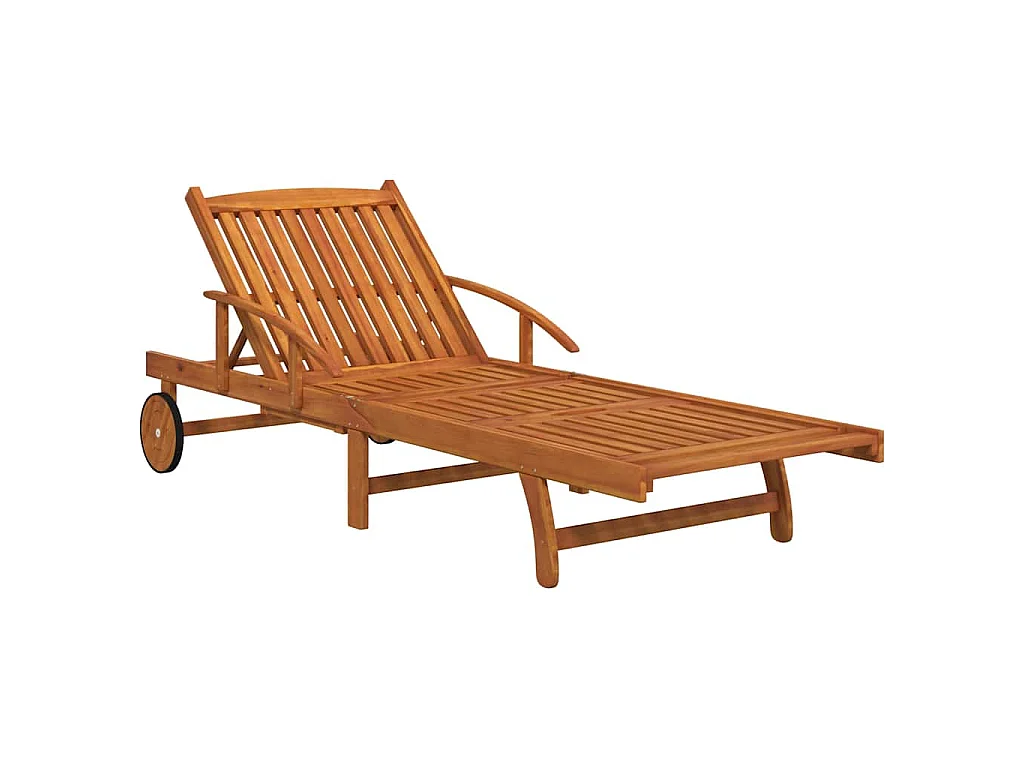 Sonnenliegen 2 Stk. Massivholz Akazie