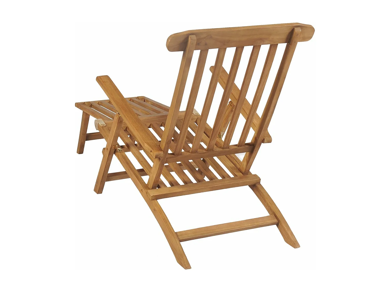 Chaises de terrasse et repose-pied lot de 2 Bois de teck solide