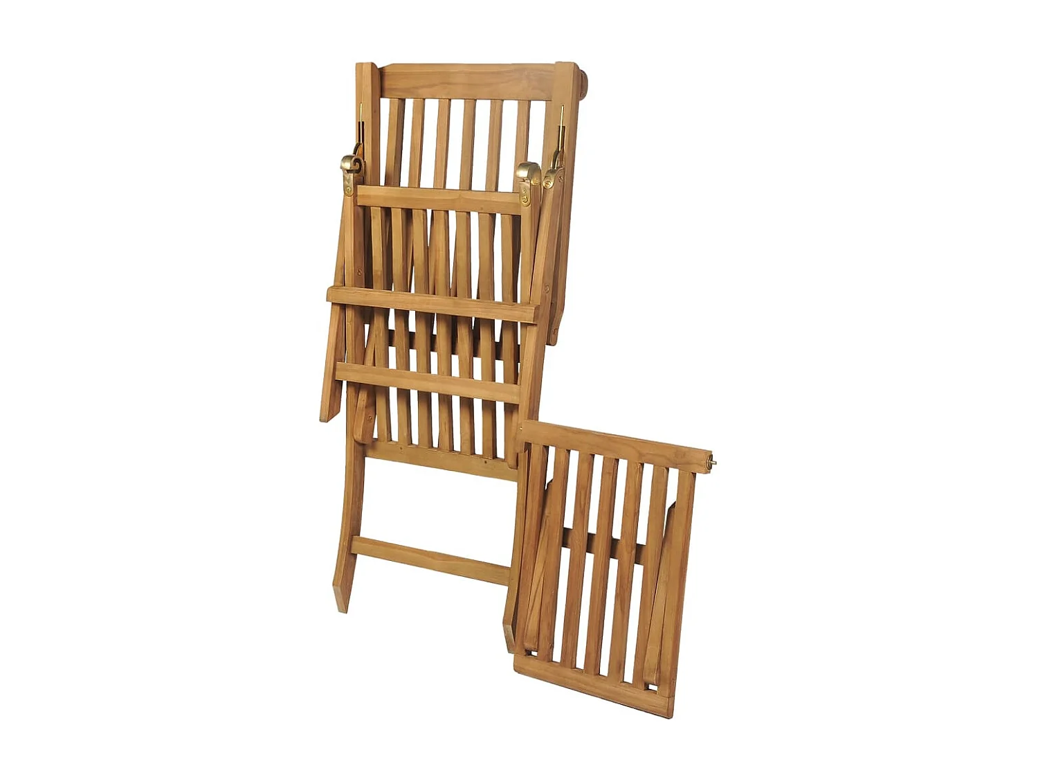 Chaises de terrasse et repose-pied lot de 2 Bois de teck solide