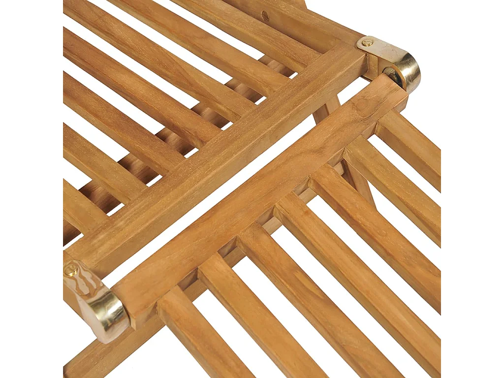 Chaises de terrasse et repose-pied lot de 2 Bois de teck solide