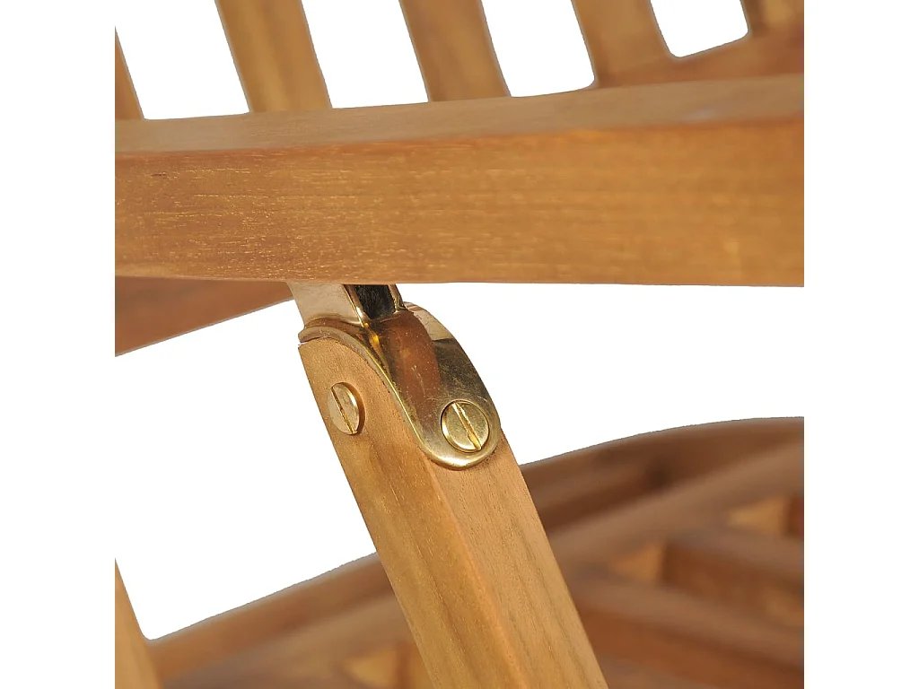 Chaises de terrasse et repose-pied lot de 2 Bois de teck solide