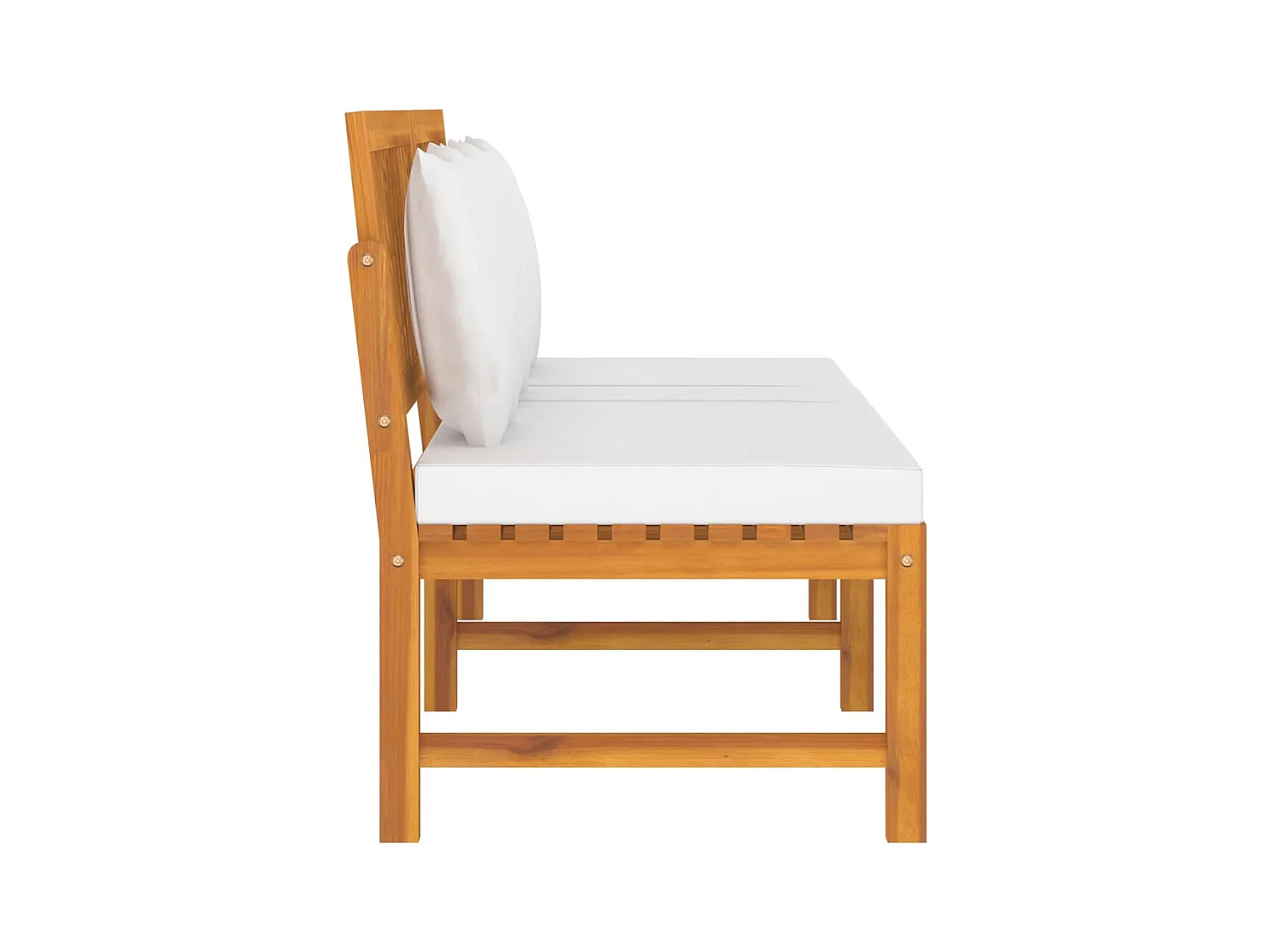 Lit de jour avec coussin crème 200x60x75cm Bois d'acacia solide