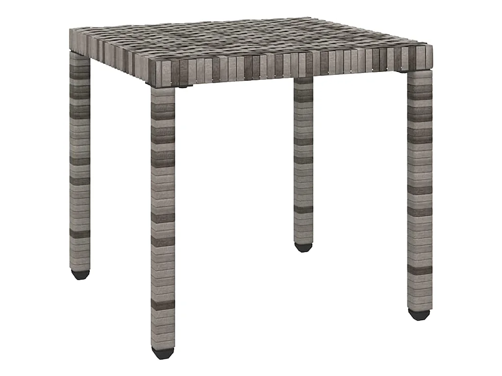 Chaises longues lot de avec table Résine tressée Gris