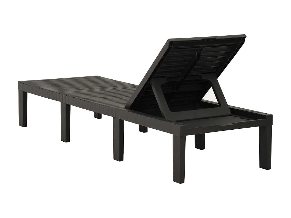 Sonnenliege Kunststoff Anthrazit