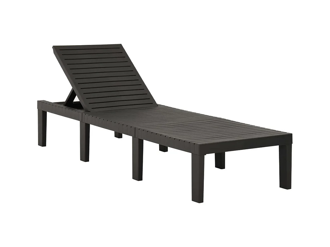 Chaise longue plastique anthracite