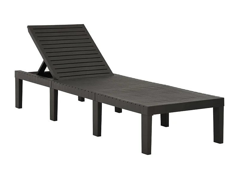 Chaise longue plastique anthracite