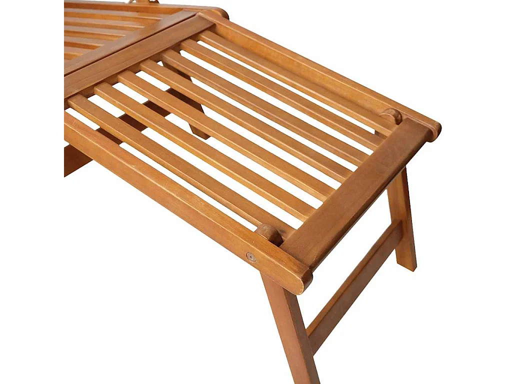 Chaise de terrasse avec repose-pied Bois d'acacia solide