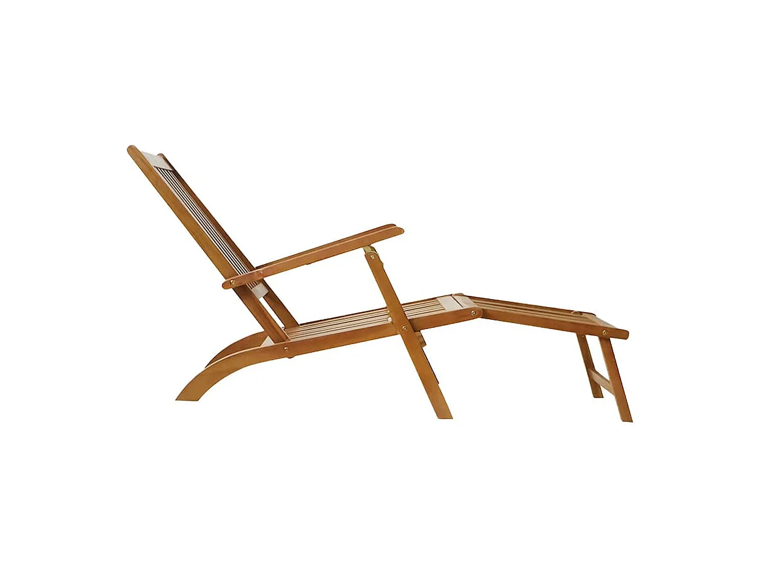 Gartenliege mit Fußteil Massivholz Akazie