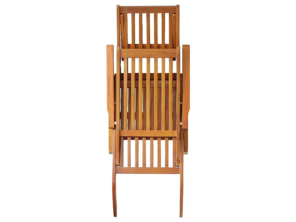 Chaise de terrasse avec repose-pied Bois d'acacia solide