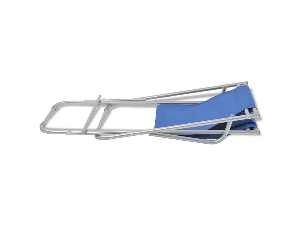 Terrasstoelen verstelbaar 2 st staal blauw
