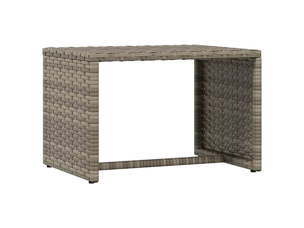 Espreguiçadeira 1 peça com mesa de vime sintético cinza