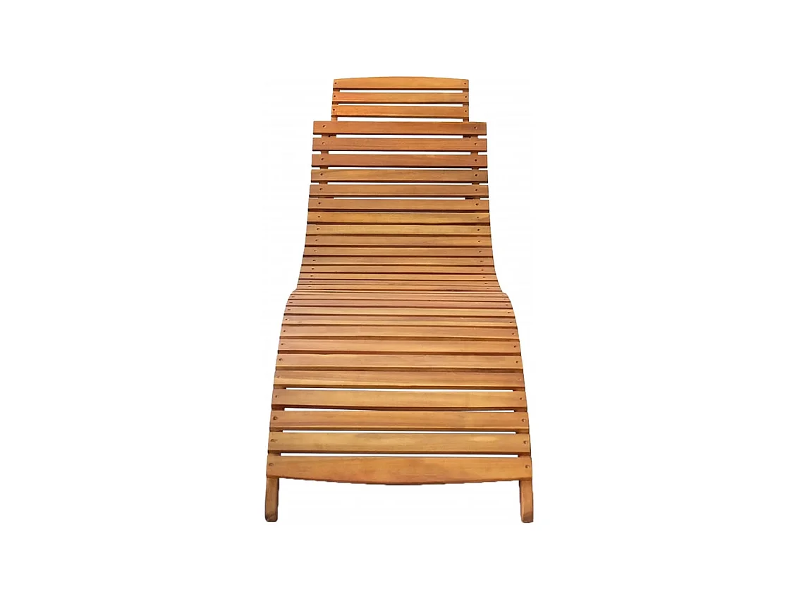 Ligbed massief acaciahout bruin