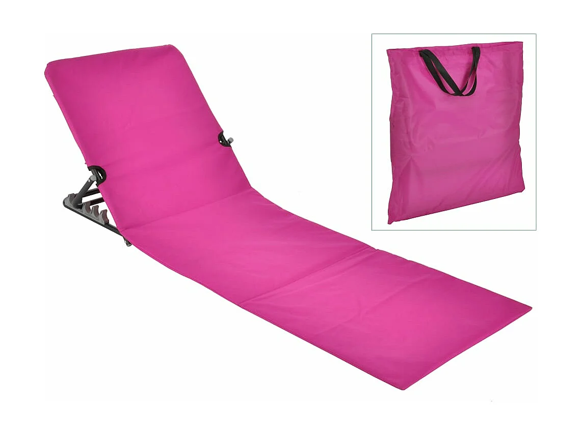 Chaise tapis de plage pliable PVC Rose