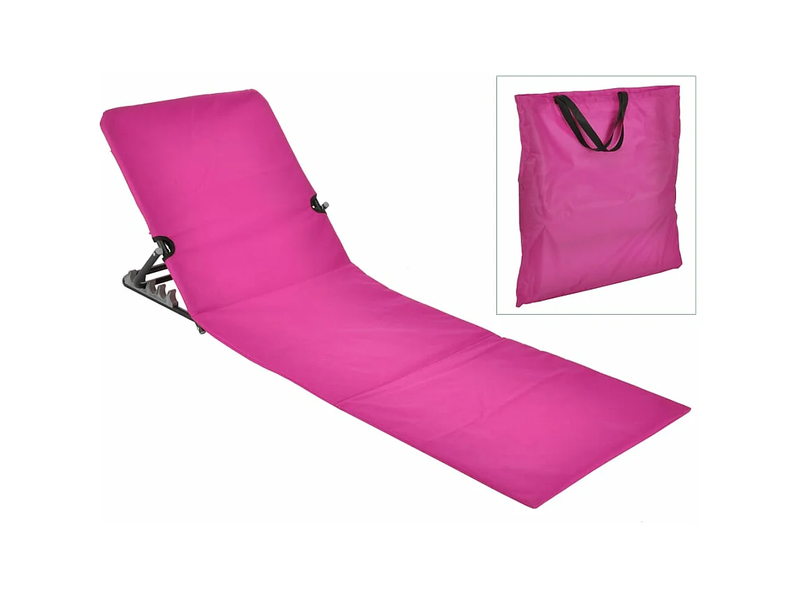 Chaise tapis de plage pliable PVC Rose