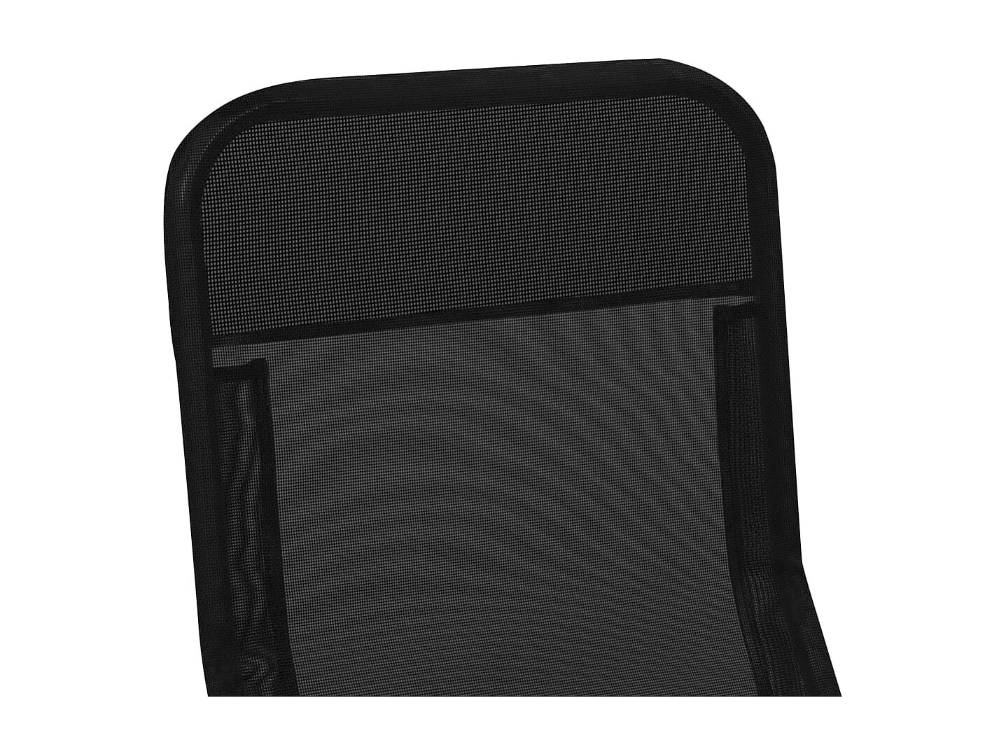 Chaises longues pliables lot de 2 Textilène Noir