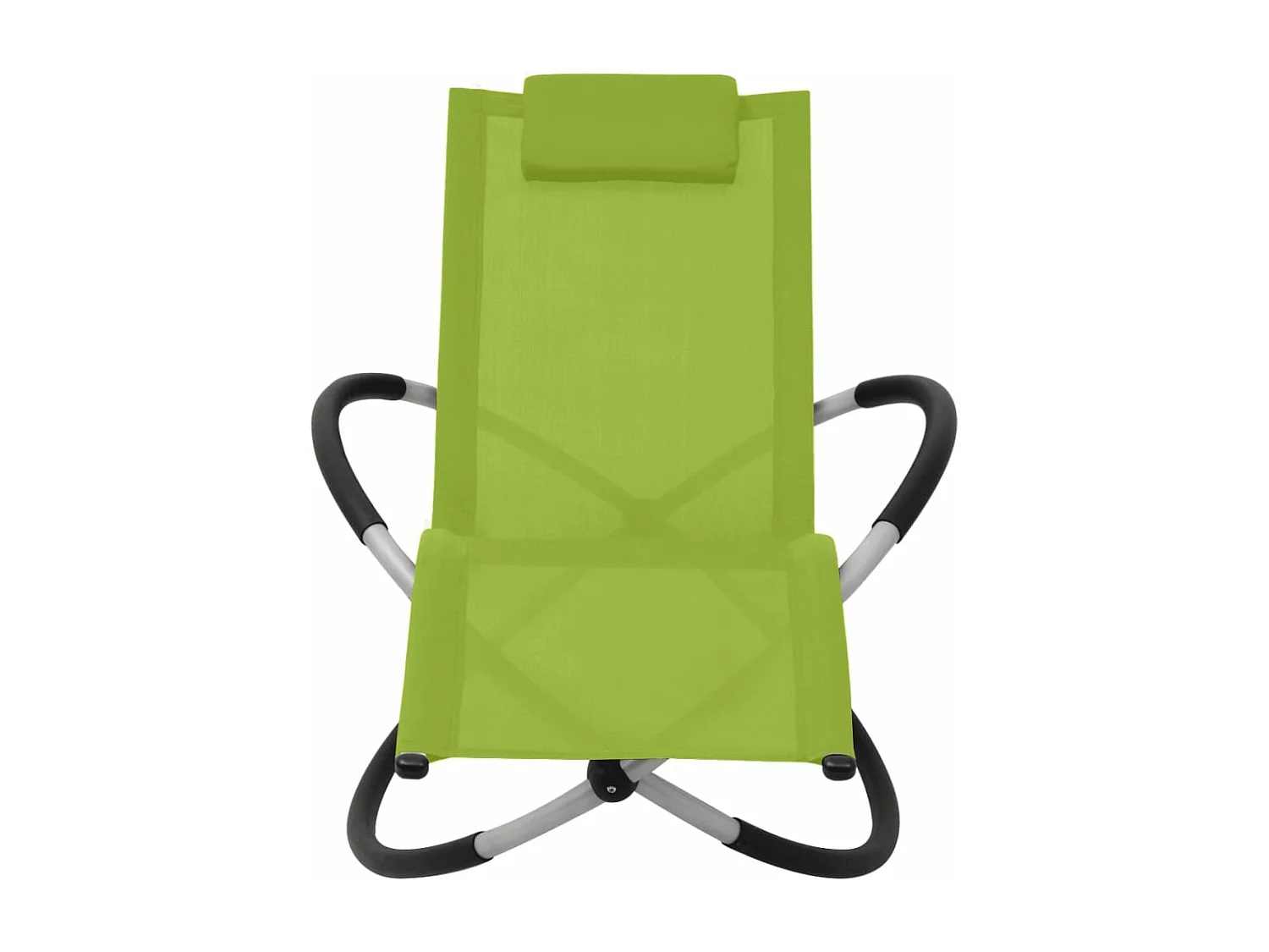 Chaise longue géométrique d'extérieur Acier Vert