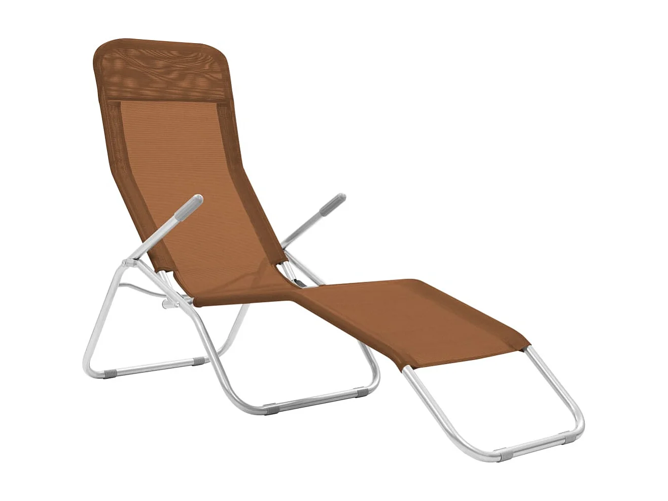 Chaises longues pliables lot de 2 Textilène Taupe