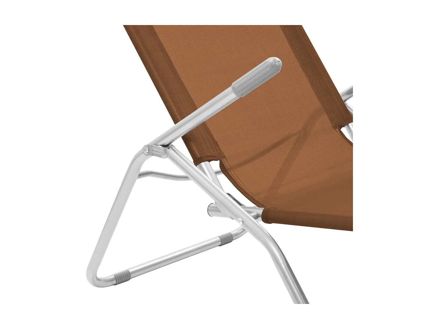 Chaises longues pliables lot de 2 Textilène Taupe