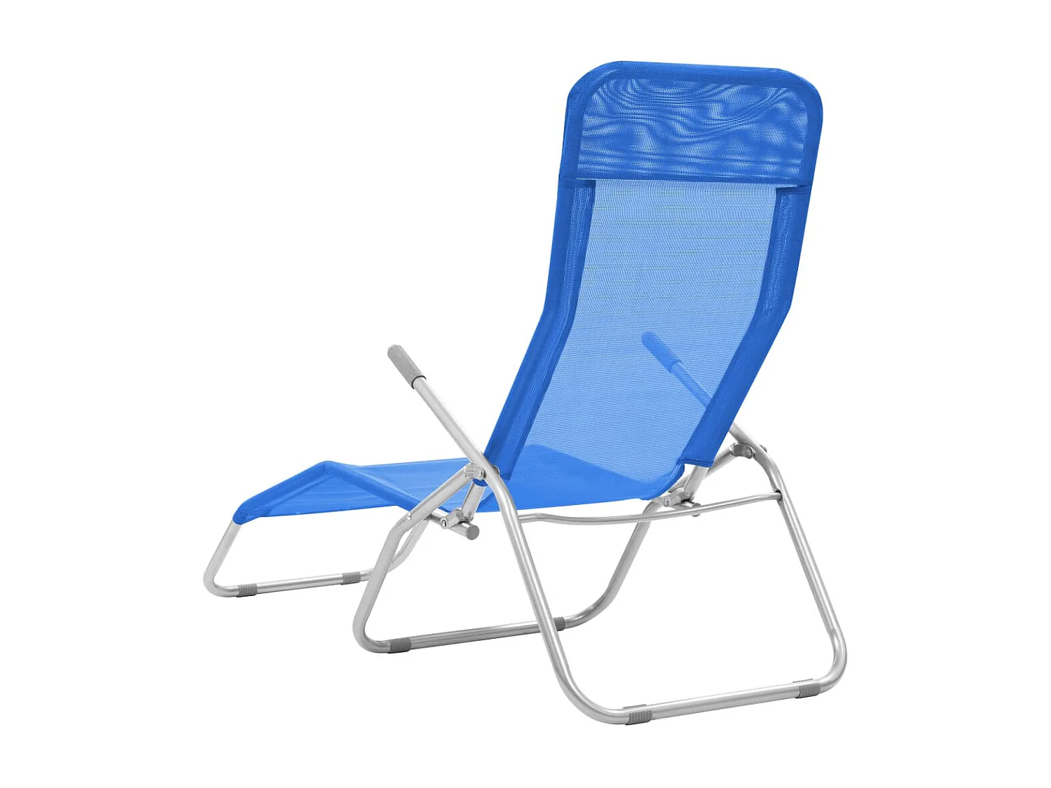 Chaises longues pliables lot de 2 Textilène Bleu