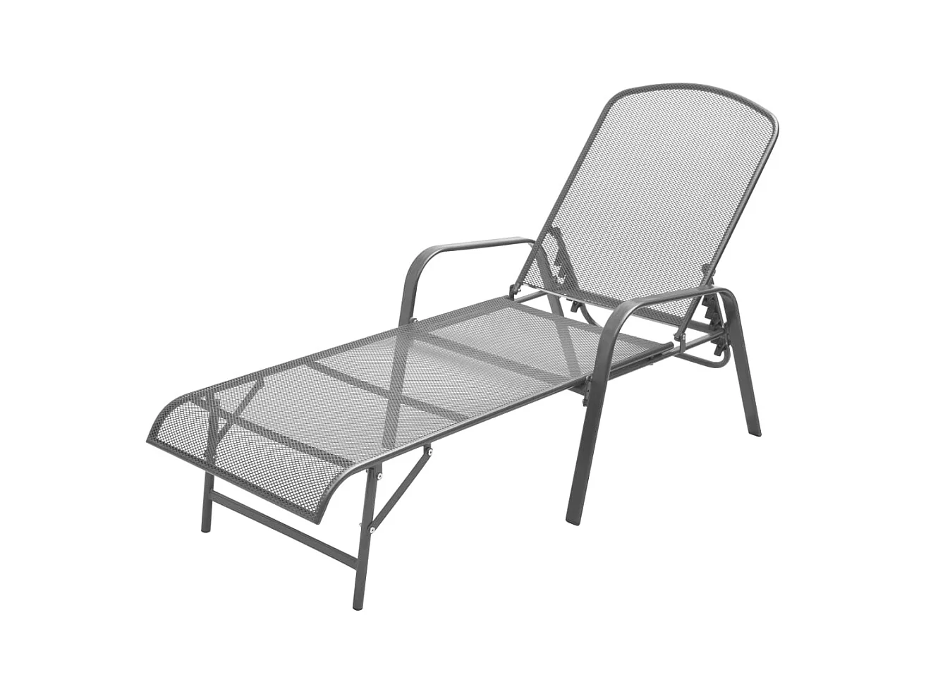 Chaise longue acier anthracite