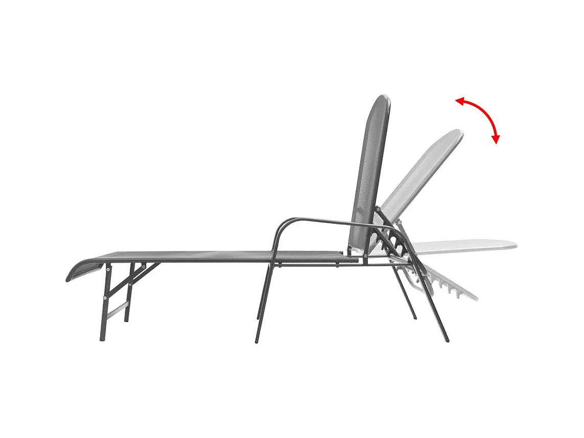 Sonnenliege Stahl Anthrazit