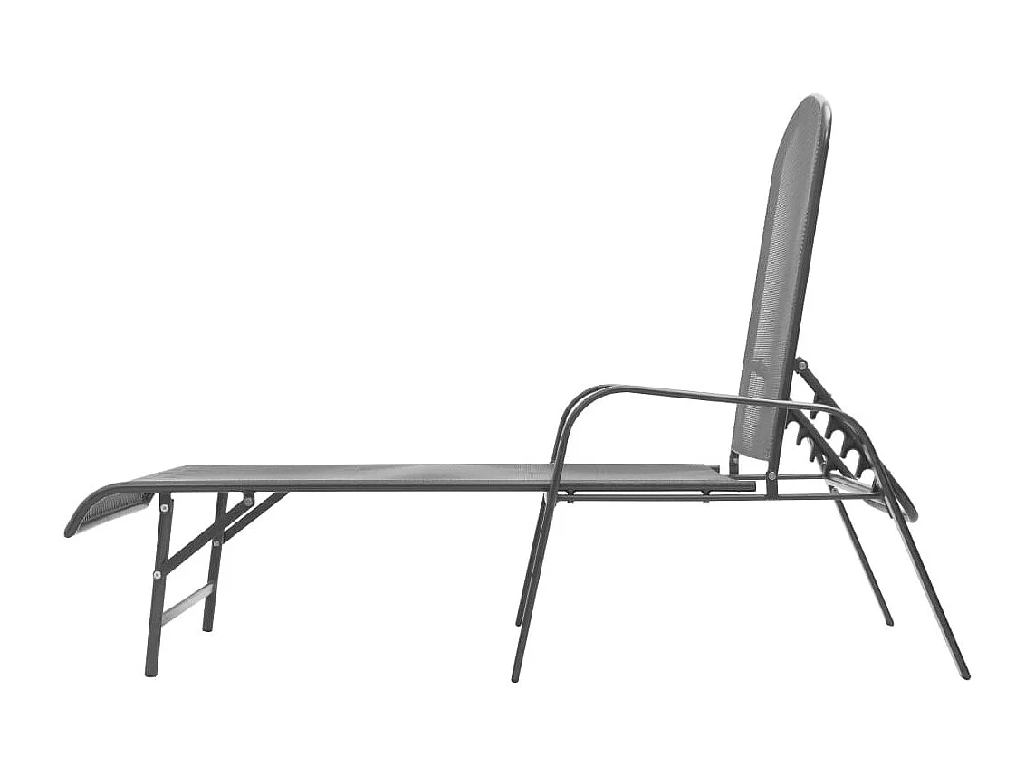 Chaise longue acier anthracite