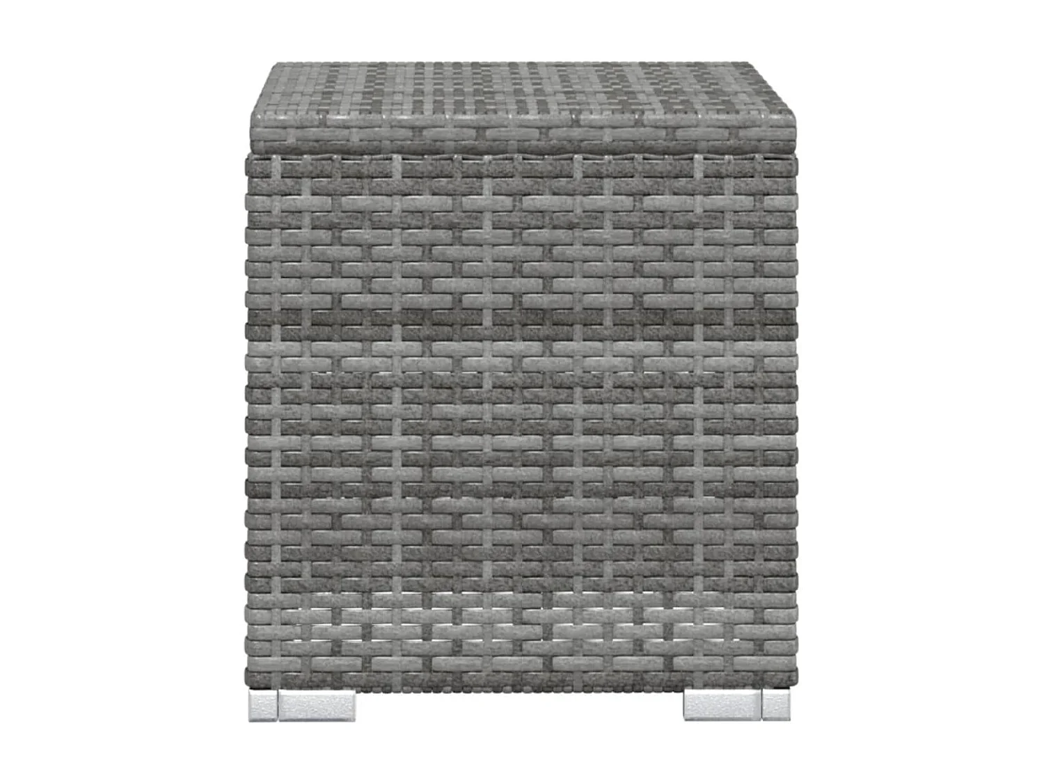 3-delige Ligbeddenset met theetafel poly rattan grijs