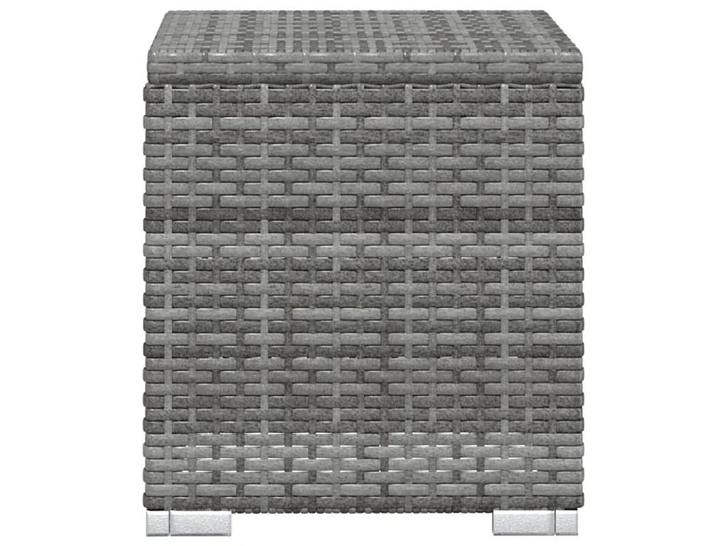 3-tlg. Garten-Sonnenliegen mit Teetisch Poly Rattan Grau